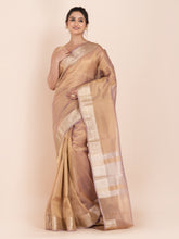 KAVVYA LAVENDER AND GOLDEN DUAL TONE TISSUE SAREE
